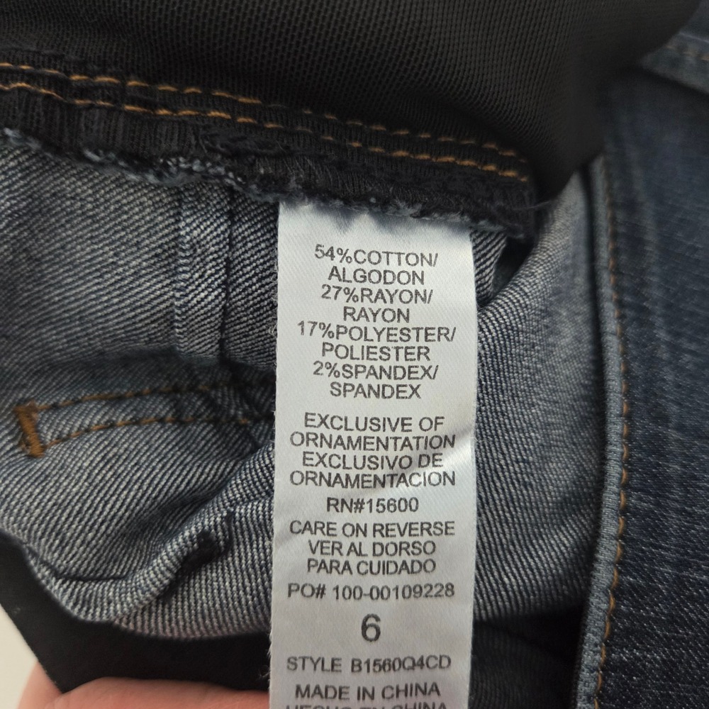 Democracy Jeans Dark Blue Ab Solution Straight Leg Womens 6 - Picture 4 of 5